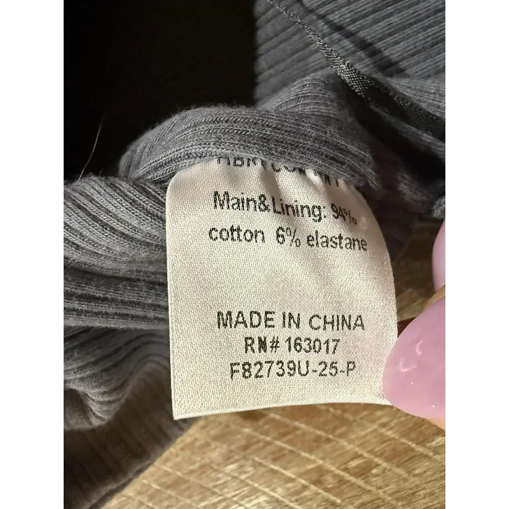 NWT PRINCESS POLLY Nicola Bodysuit Slate Gray Ribbed Criss Cross Thong Stretch 8 - Picture 13 of 16